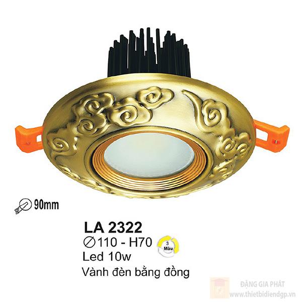 Đèn downlight âm trần cao cấp led 10W, Ø110*H70mm, khoét lỗ Ø75mm > Ø90mm