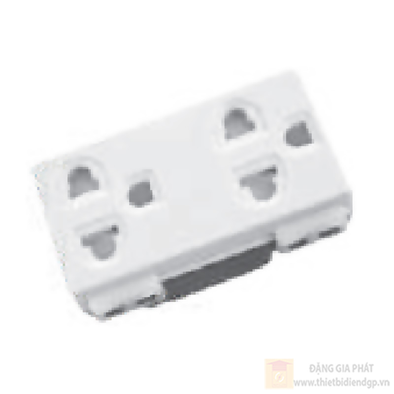 Ổ cắm đôi ba chấu có nắp che an toàn 16A - 250V LIOA (dùng cho ổ âm sàn)