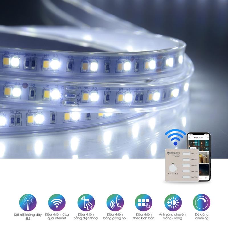 Đèn led dây đổi màu CCT Model: LD01.RF.BLE
