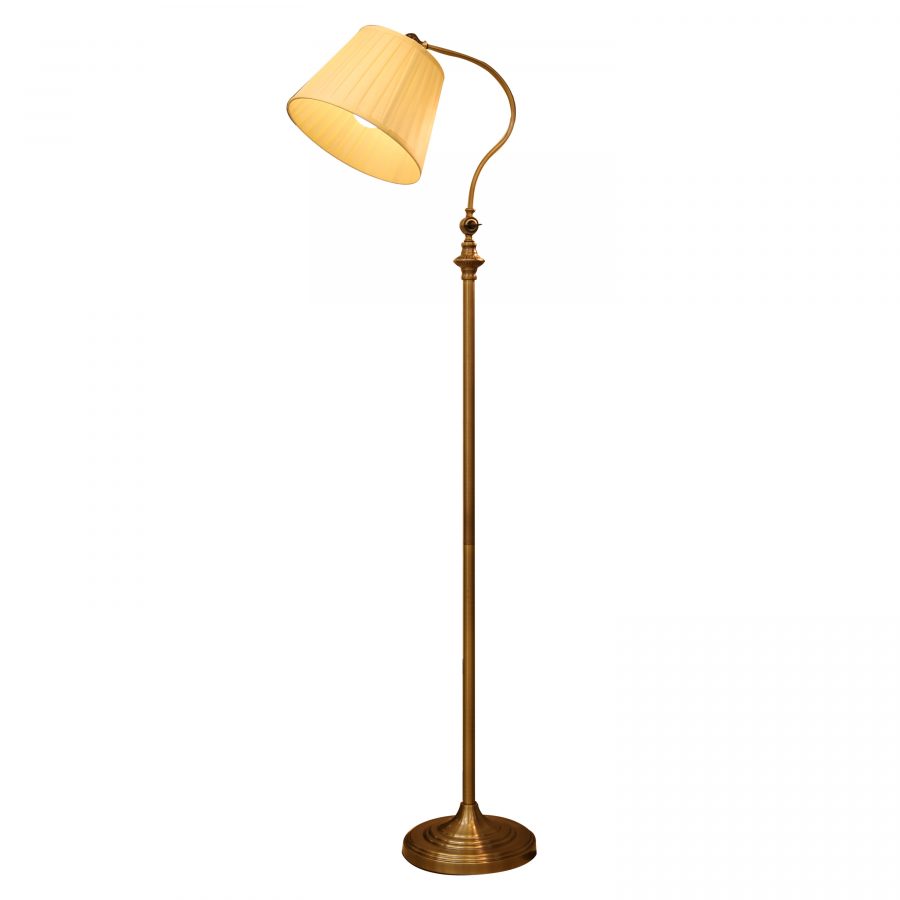 Đèn cây đứng góc sofa cao 1.6m thân giả đồng chụp vải xếp Venus LD601A/1