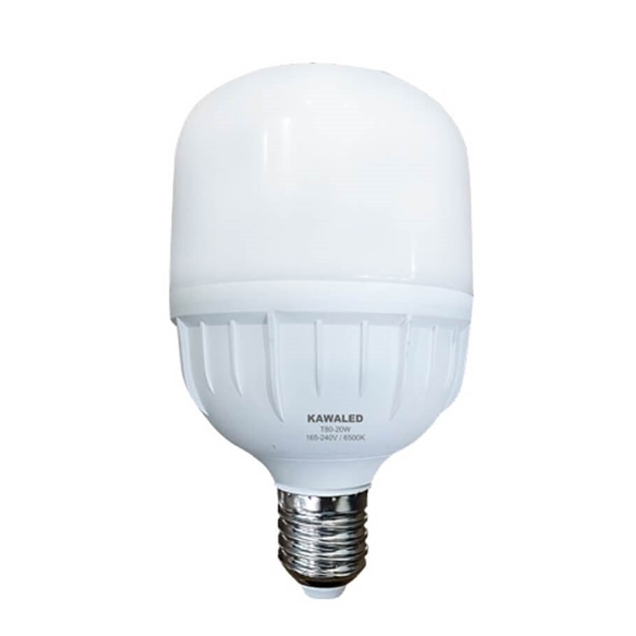 Bóng đèn led bulb trụ Kawaled LED2-T80-20W thân nhựa