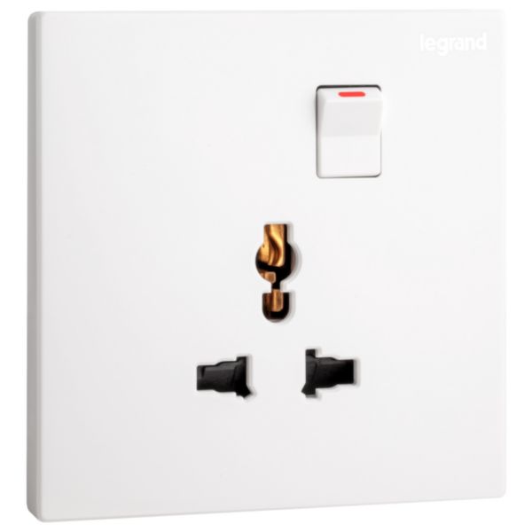 Bộ ổ cắm đơn đa năng có công tắc Galion 282434