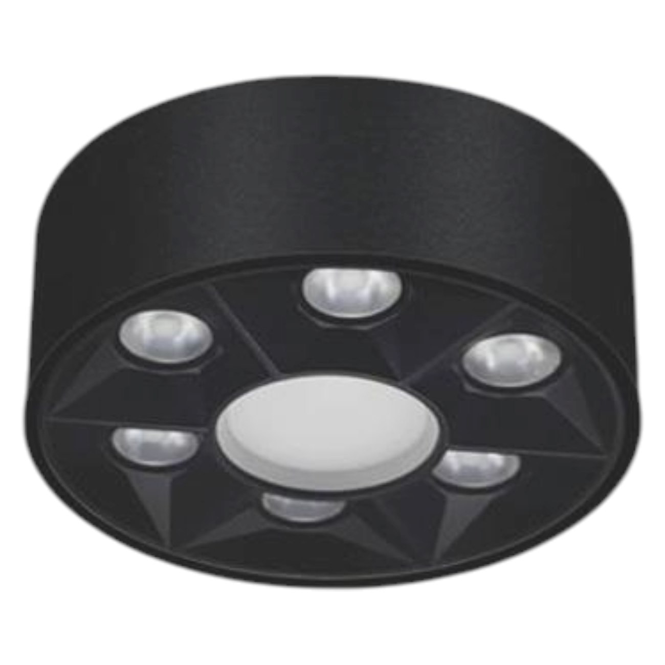 Đèn Lon ốp nổi Ø73 x H59- 4000K + 6000K - 10W Osram 45° vỏ đen