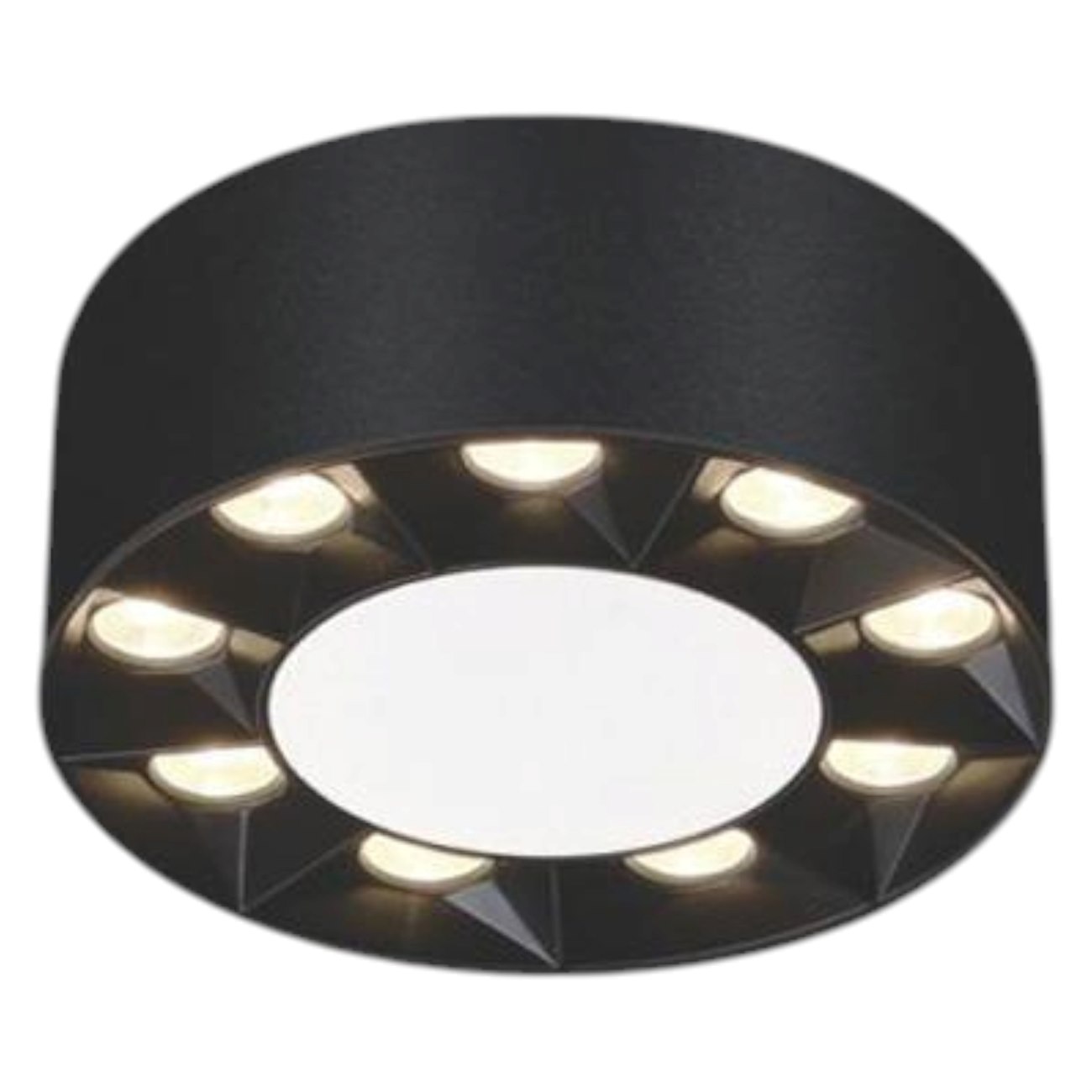 Đèn Lon ốp nổi Ø95 x H59- 4000K + 6000K - 15W Osram 45° vỏ đen