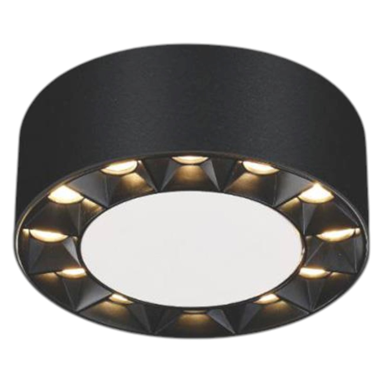 Đèn Lon ốp nổi Ø112 x H60- 4000K + 6000K - 20W Osram 45° vỏ đen