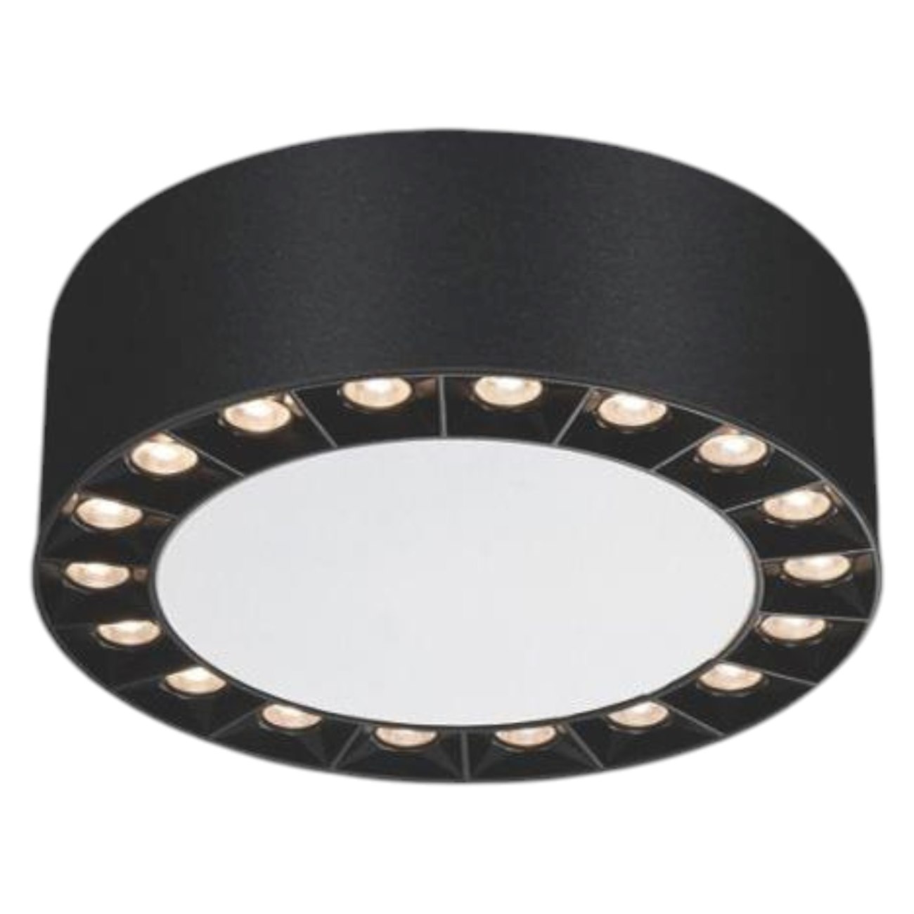 Đèn Lon ốp nổi Ø202 x H70- 4000K + 6000K - 36W Osram 45° vỏ đen