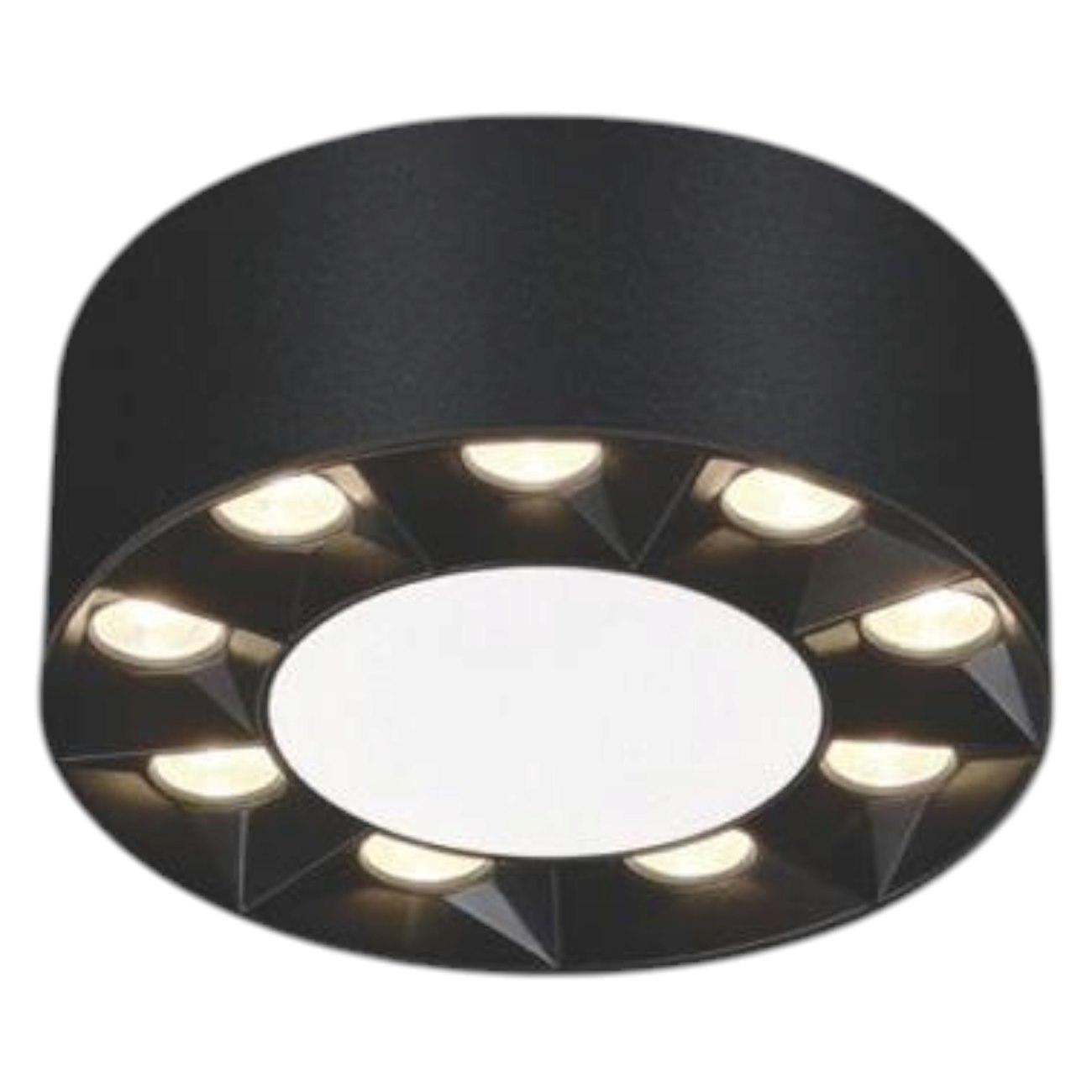 Đèn Lon ốp nổi Ø95 x H59- 3 màu - 9W Osram 45° vỏ đen