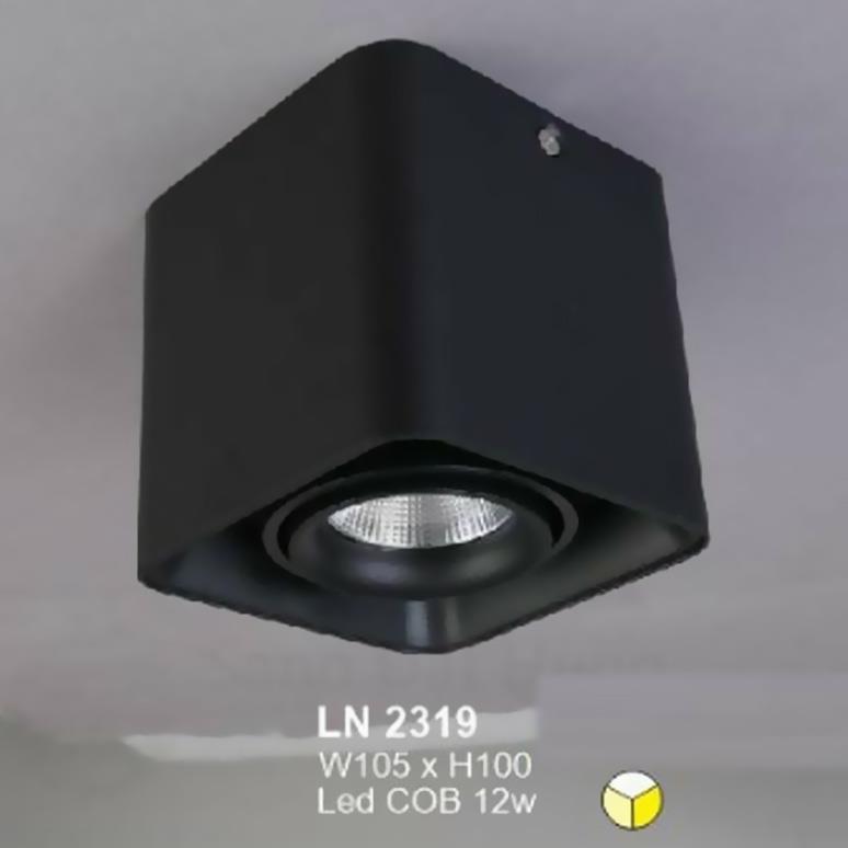 Đèn lon led cao cấp W105 x H100 vỏ đen