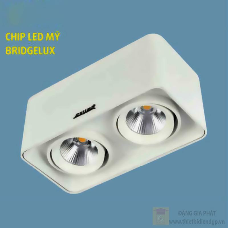 Đèn downlight ốp nổi led COB L105*W200*H100-10W*2, vỏ màu trắng