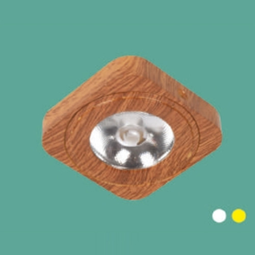 Đèn downlight ốp nổi led Ø70*H16-3W vỏ màu gỗ