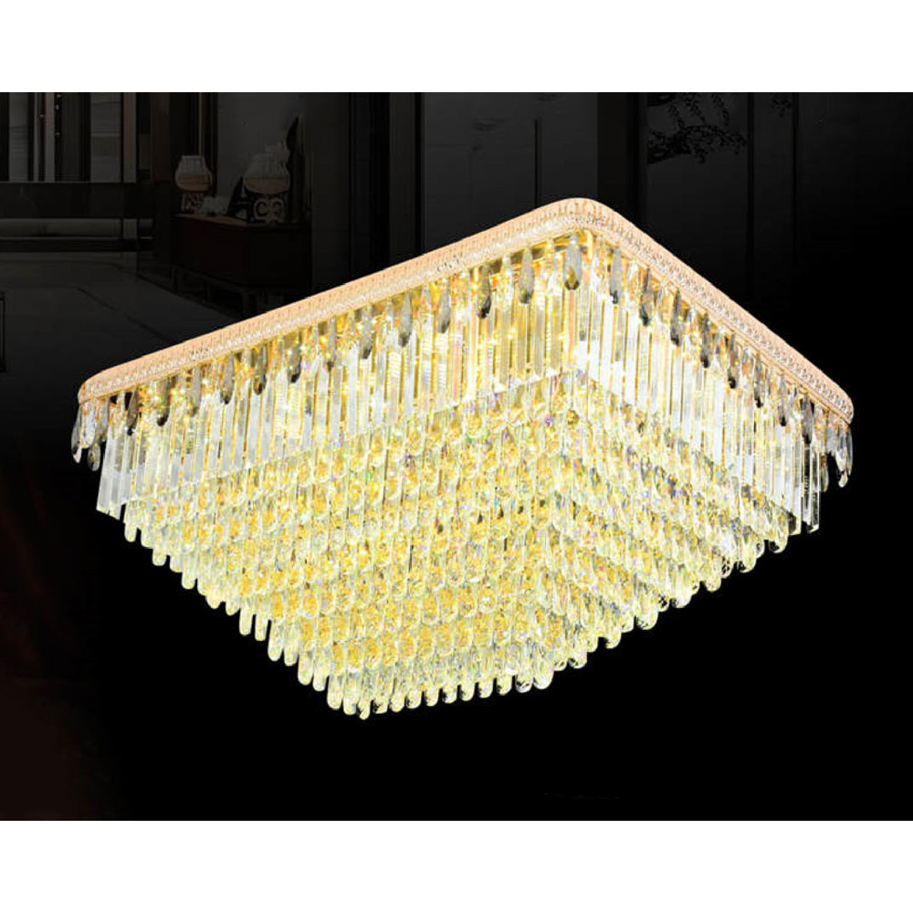 Đèn mâm pha lê Andora L1050 x W750 x H520 - LED 3 CĐ + Remote Pha Lê ( Khói + Trong )