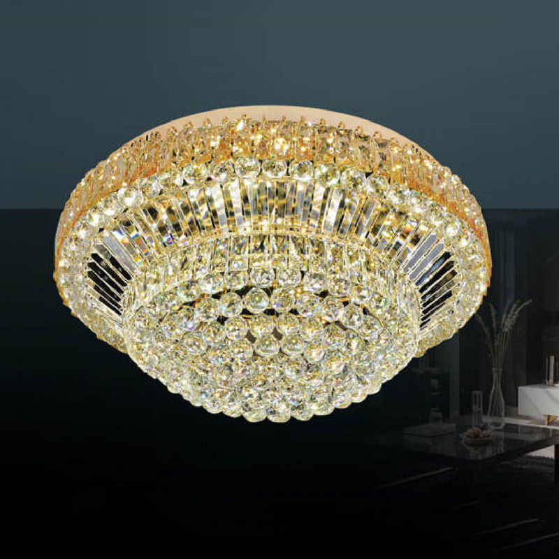 Đèn mâm pha lê Andora Ø800 x H330 - LED 3 CĐ + Remote