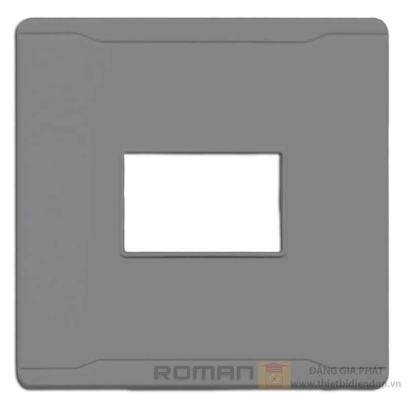 Mặt che 1 lỗ vuông sơn màu ghi xám M3601SQ-G
