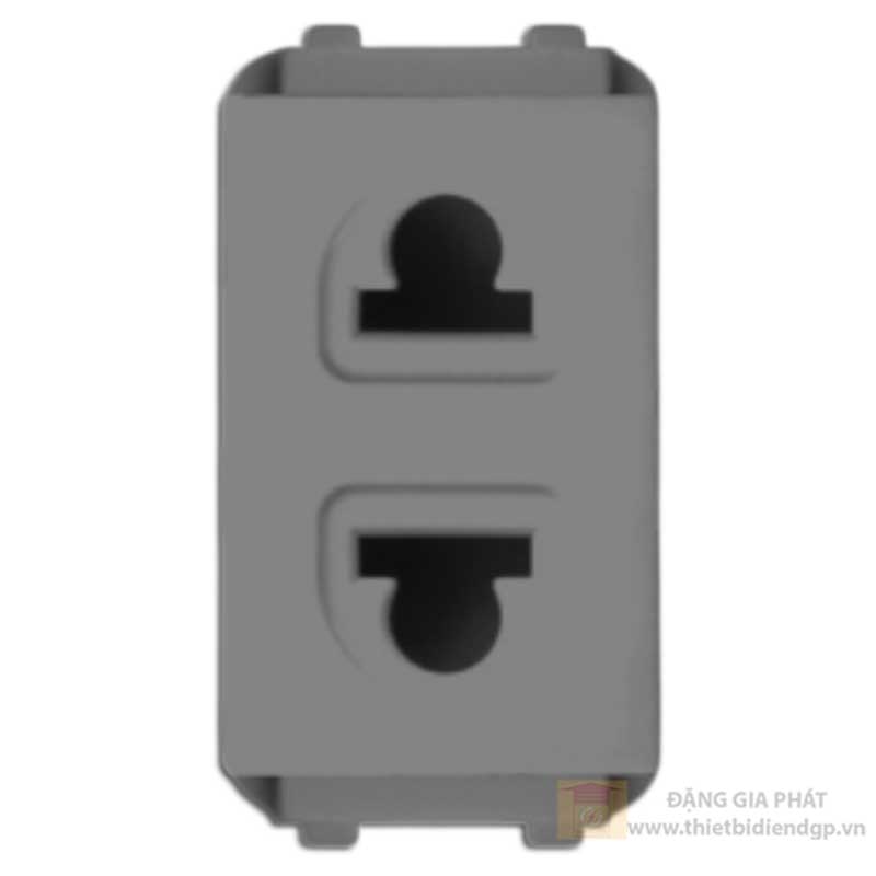 Ổ đơn hai chấu cỡ nhỏ sơn màu ghi xám M3612S-G