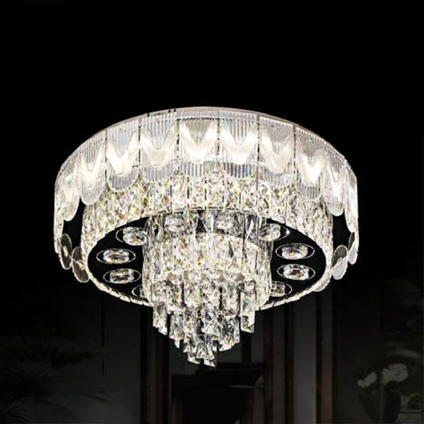 Đèn mâm pha lê Andora Ø600 x H300 - LED 3 CĐ + Remote