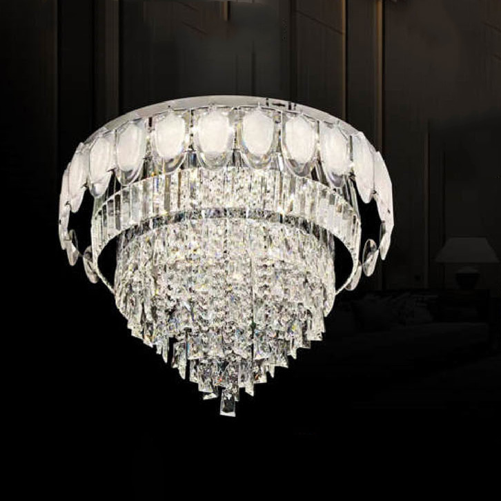 Đèn mâm pha lê Andora Ø600 x H330 - LED 3 CĐ + Remote