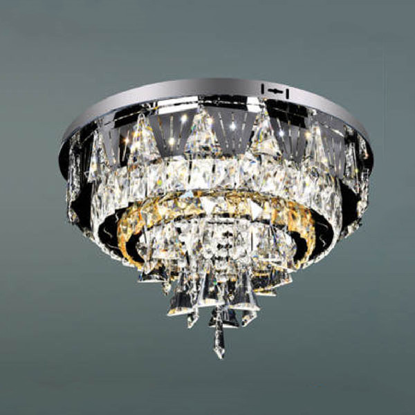 Đèn mâm pha lê Andora Ø500 x H300 - LED 3 CĐ + Remote