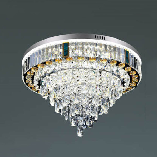 Đèn mâm pha lê Andora Ø600 x H400 - LED 3 CĐ + Remote