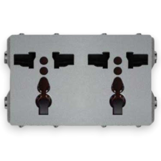 Ổ cắm đôi 3 chấu Roman M68123