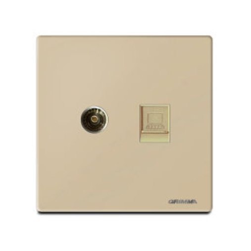 Bộ ổ cắm đơn Tivi và mạng GRIMMA G60GTVPC