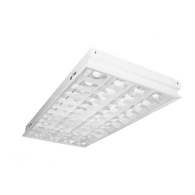 Máng đèn âm trần 4 bóng x 1.2m ( thanh ngang , thanh dọc nhôm phản quang )