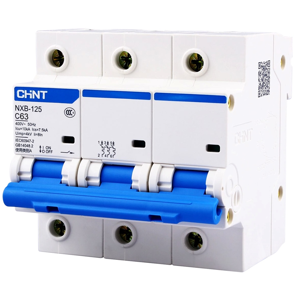 Cầu dao tự động CHINT MCB NXB-125 3P-10kA Type D