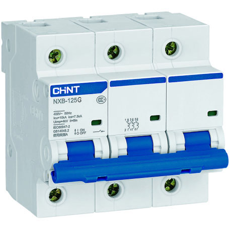 Cầu dao tự động CHINT MCB NXB-125G 3P-10kA Type D