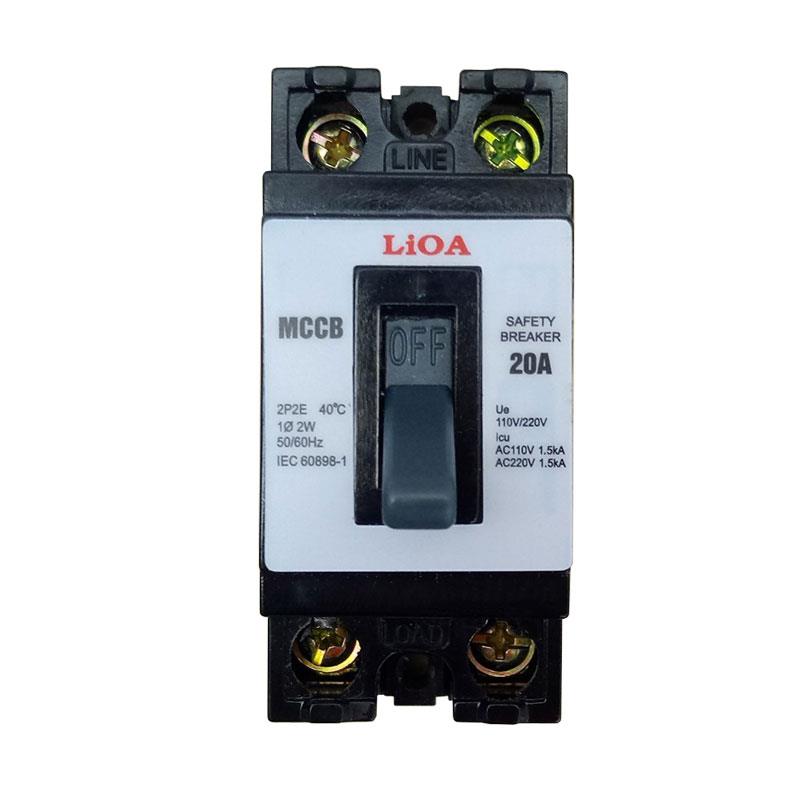 Cầu dao tự động an toàn lắp nổi 1 tiếp điểm LIOA (lắp dọc)