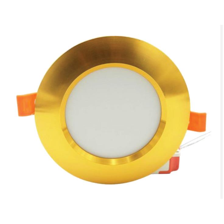 Đèn âm trần mặt cong đế đúc 8W màu đồng