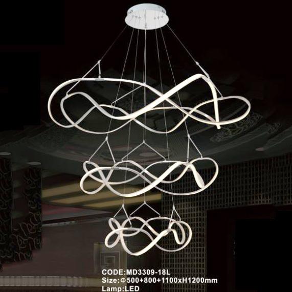 Đèn chùm led hiện - Ø500+800+1100xH1200 mm