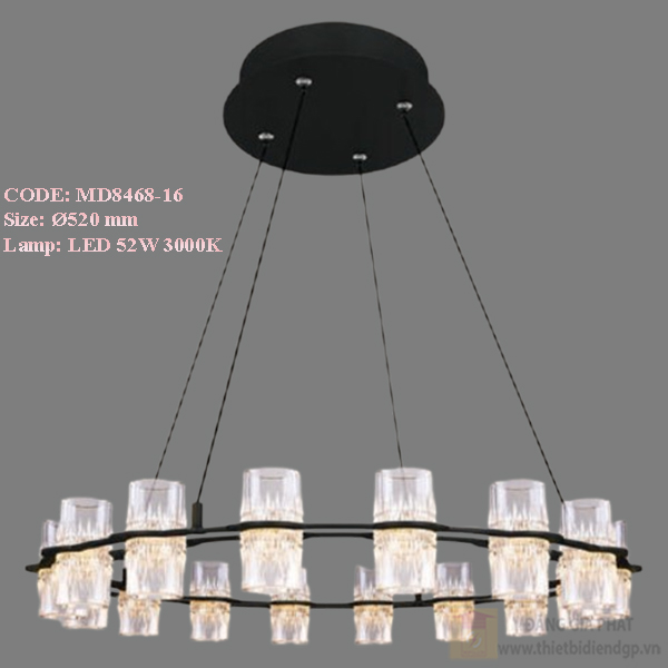 Đèn treo trang trí Slister Ø520mm - LED 52W 3000K
