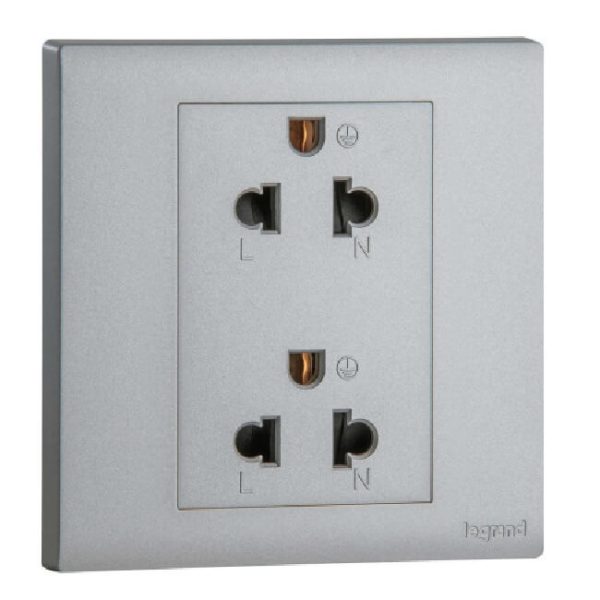 Bộ ổ cắm đôi 3 chấu, 16A