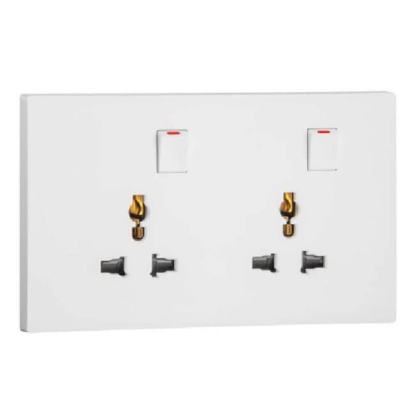 Bộ ổ cắm đôi đa năng có công tắc, 16A