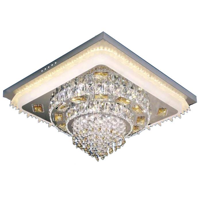Đèn mâm pha lê Vuông Sano Led-185W - thẻ pha lê K9 - Ø500