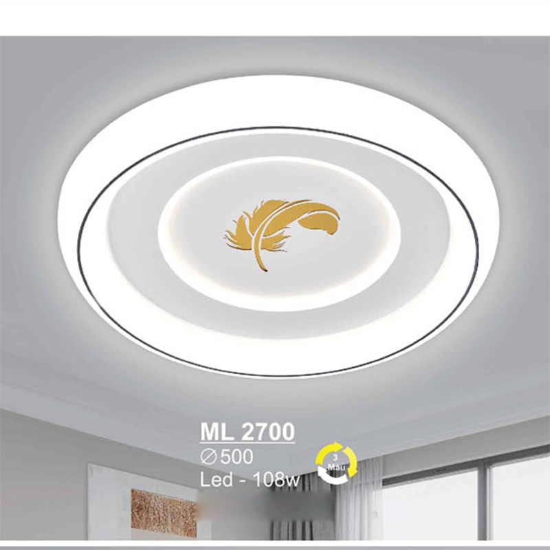 Đèn mâm SANO led 108W - 3 màu ánh sáng - Ø500