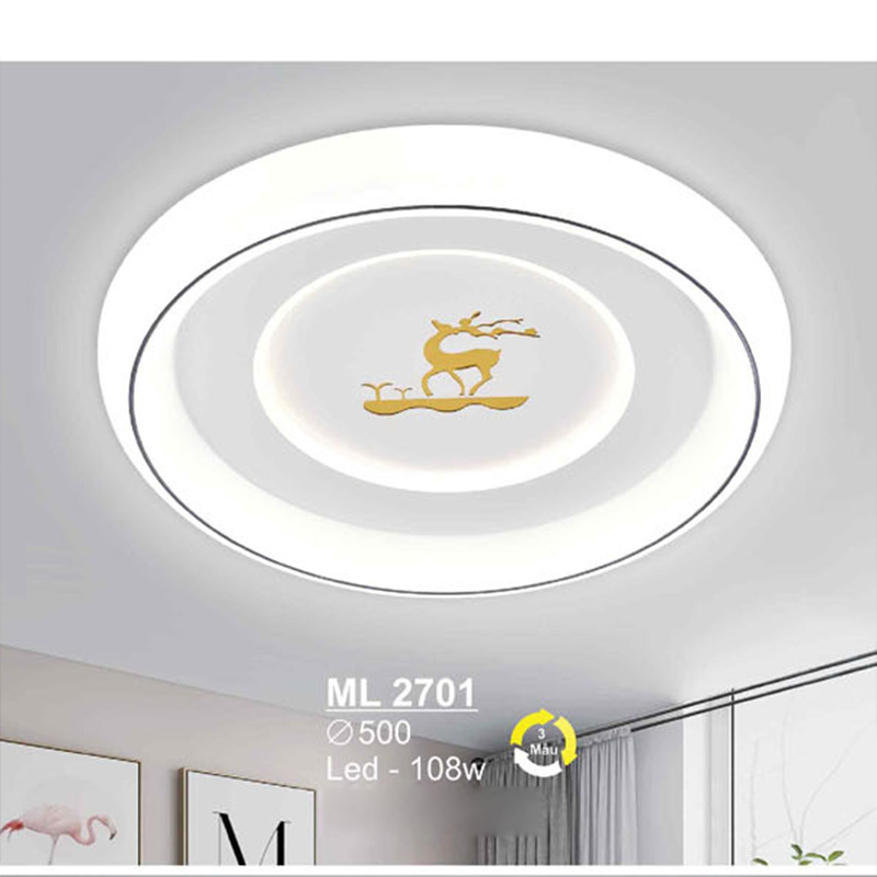 Đèn mâm SANO led 108W - 3 màu ánh sáng - Ø500