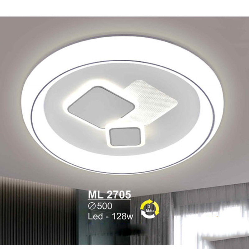 Đèn mâm SANO led 128W - 3 màu ánh sáng - Ø500