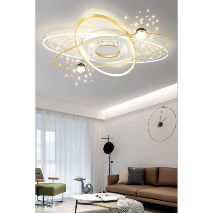 Đèn mâm led trang trí 105W vỏ Vàng