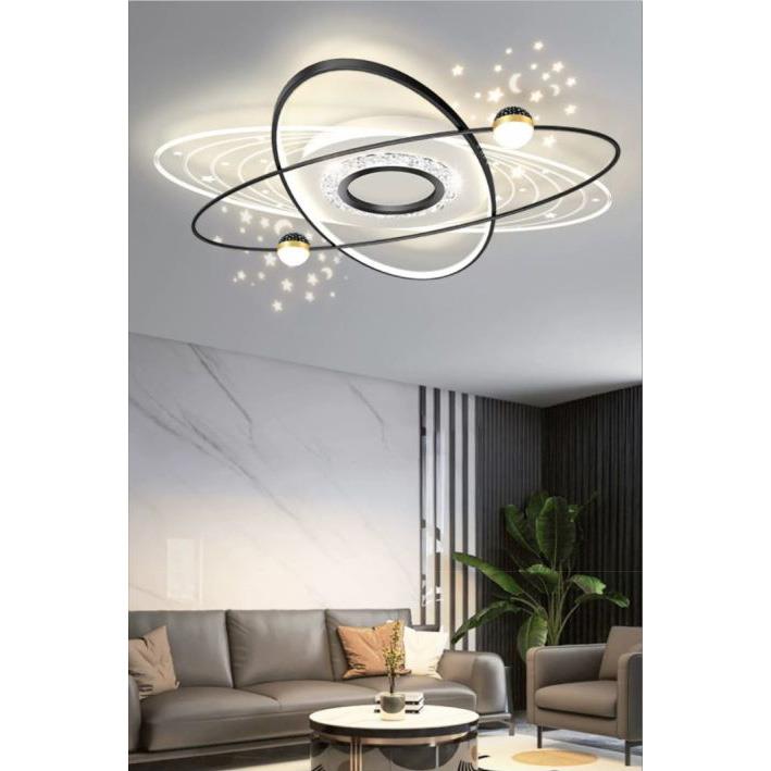 Đèn mâm led trang trí 105W vỏ đen