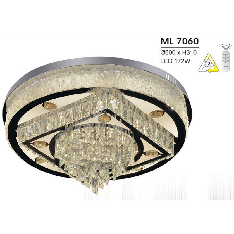 Đèn mâm led trang trí Hufa Ø600*H310 - LED 172W, ánh sáng 3 chế độ