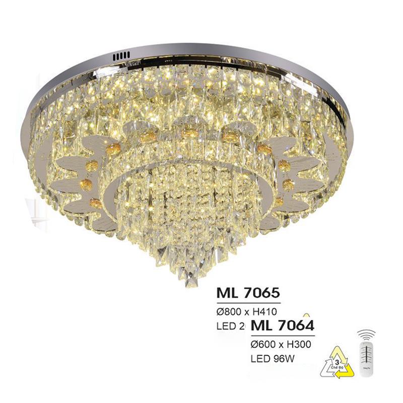 Đèn mâm led trang trí Hufa Ø800*H410 - LED 200W, ánh sáng 3 chế độ