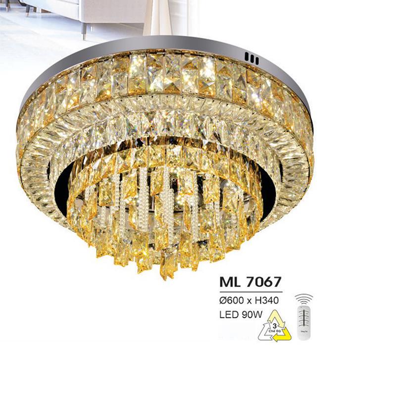 Đèn mâm led trang trí Hufa Ø600*H340 - LED 90W, ánh sáng 3 chế độ