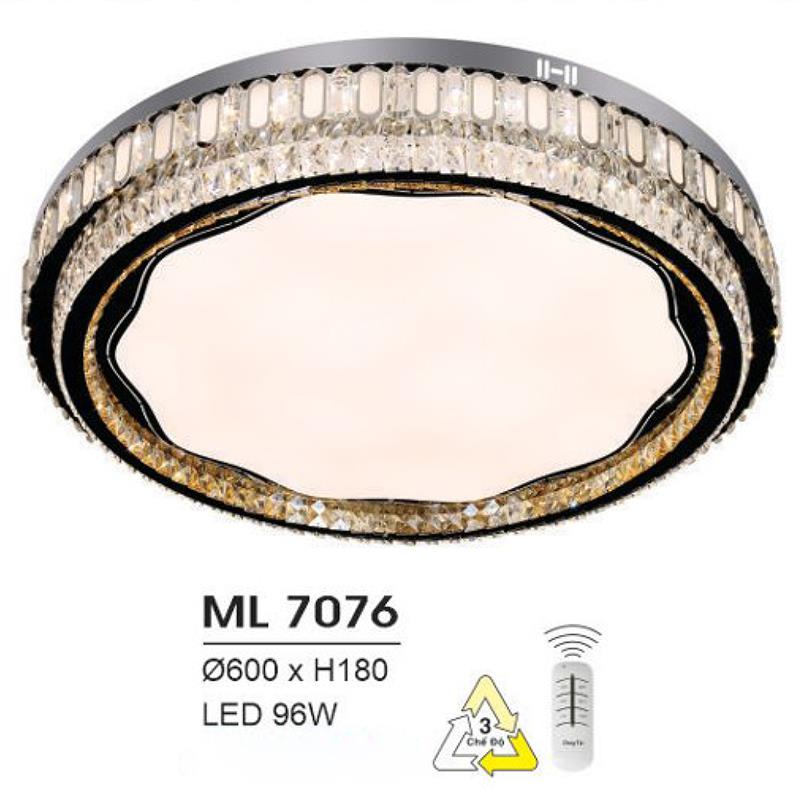 Đèn mâm led trang trí Hufa Ø600*H180 - LED 96W, ánh sáng 3 chế độ