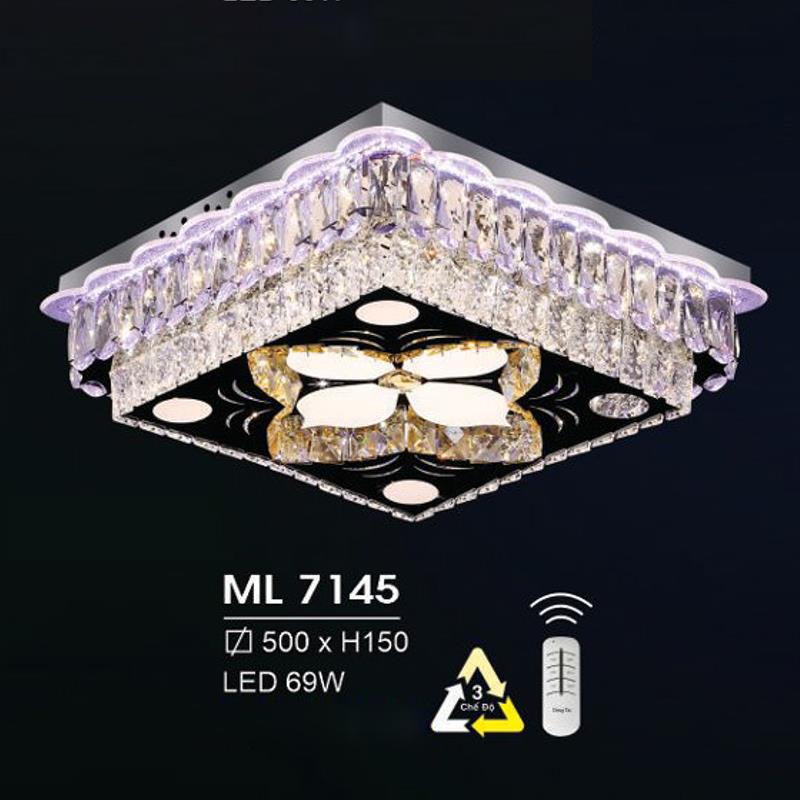 Đèn mâm vuông led trang trí Hufa Ø500*H150 - LED 69W, ánh sáng 3 chế độ