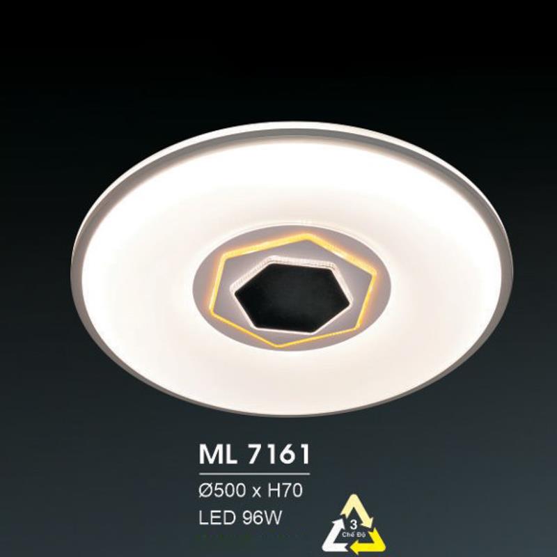 Đèn mâm led trang trí Hufa Ø500*H70 - LED 96W, ánh sáng 3 chế độ