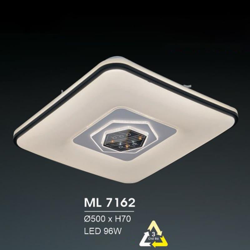 Đèn mâm led trang trí Hufa Ø500*H70 - LED 96W, ánh sáng 3 chế độ