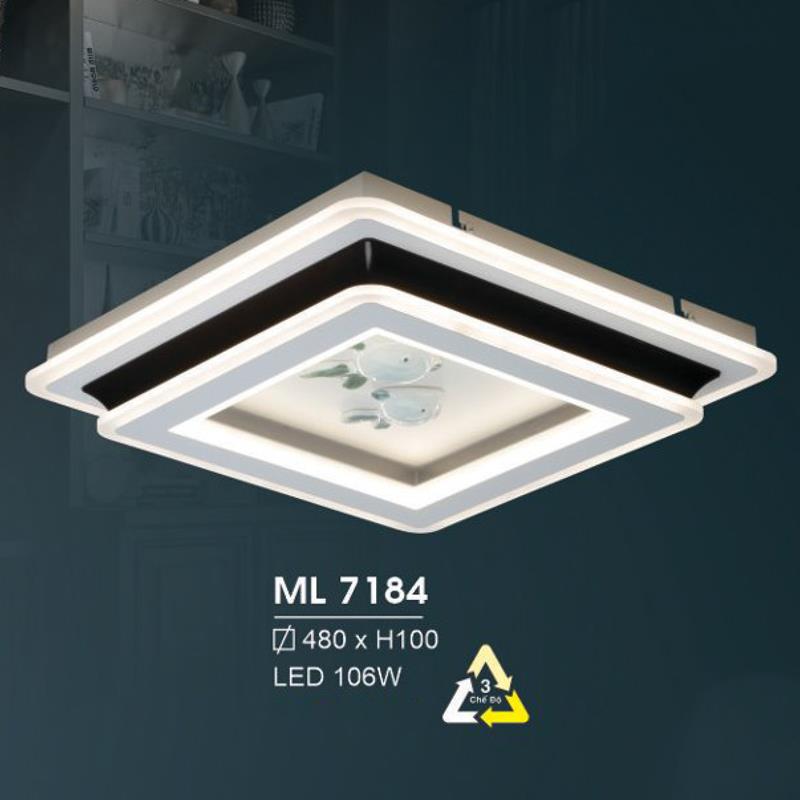 Đèn mâm led trang trí Hufa Ø480*H100 - LED 106W, ánh sáng 3 chế độ