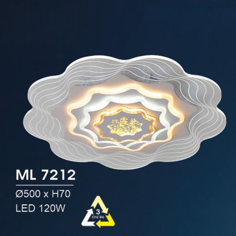 Đèn mâm led trang trí Hufa Ø500*H70 - LED 120W, ánh sáng 3 chế độ