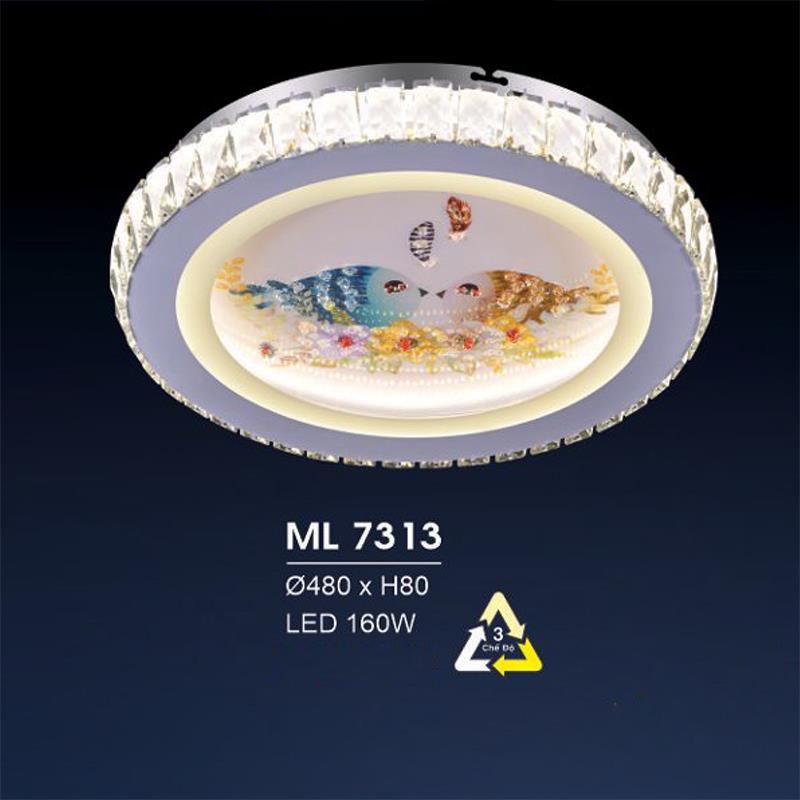 Đèn mâm led trang trí Hufa Ø480*H80 - LED 160W, ánh sáng 3 chế độ