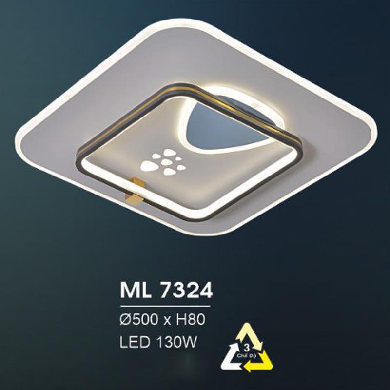 Đèn mâm led trang trí Hufa Ø480*H80 - LED 130W, ánh sáng 3 chế độ